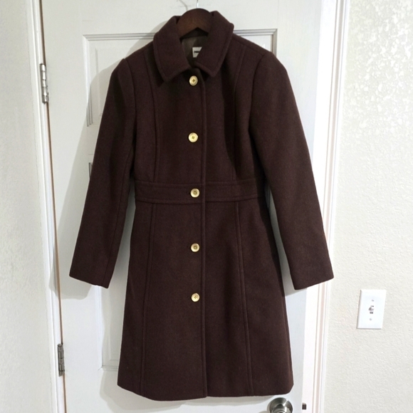 NWOT J.Crew Wool-blend Lady Day Coat Brown Size 00 - Picture 5 of 8